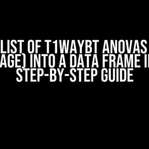 Store List of T1waybt ANOVAs (WRS2 Package) into a Data Frame in R: A Step-by-Step Guide