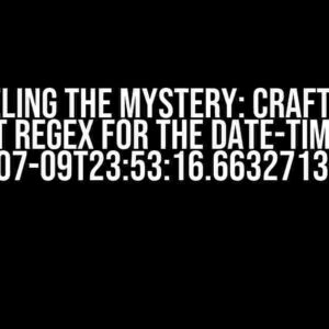 Unraveling the Mystery: Crafting the Perfect Regex for the Date-Timestamp “2024-07-09T23:53:16.6632713-04:00”